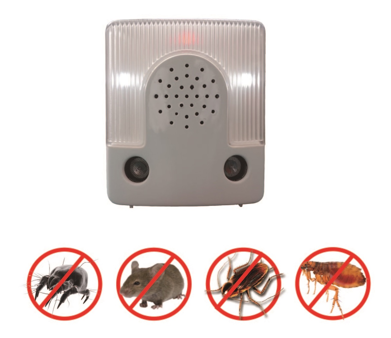 Ultrasonic Dust Mite/Mouse/Cockroach/Flea Repeller with LED Night Light